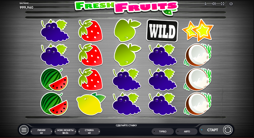 Fresh Fruits слотындағы скриншот